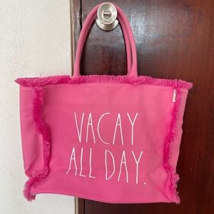 Rae Dunn Tote Pink!!! Used twice